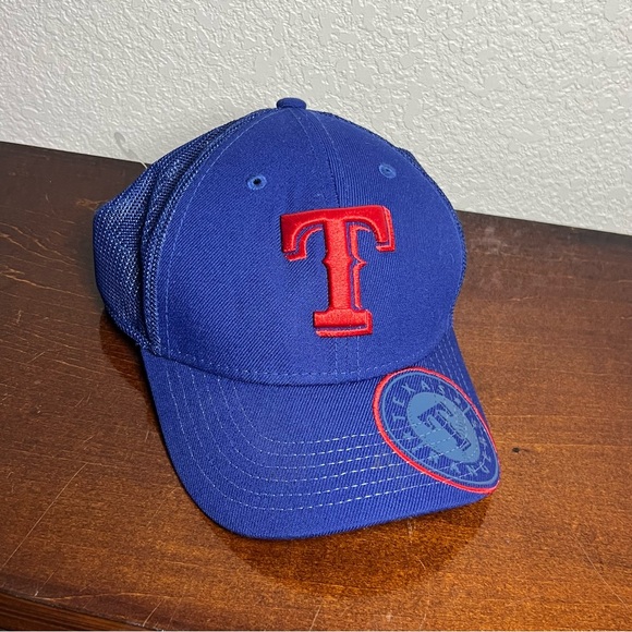 Texas Rangers New Era Youth Blue Cap with Red T Logo - Picture 1 of 5